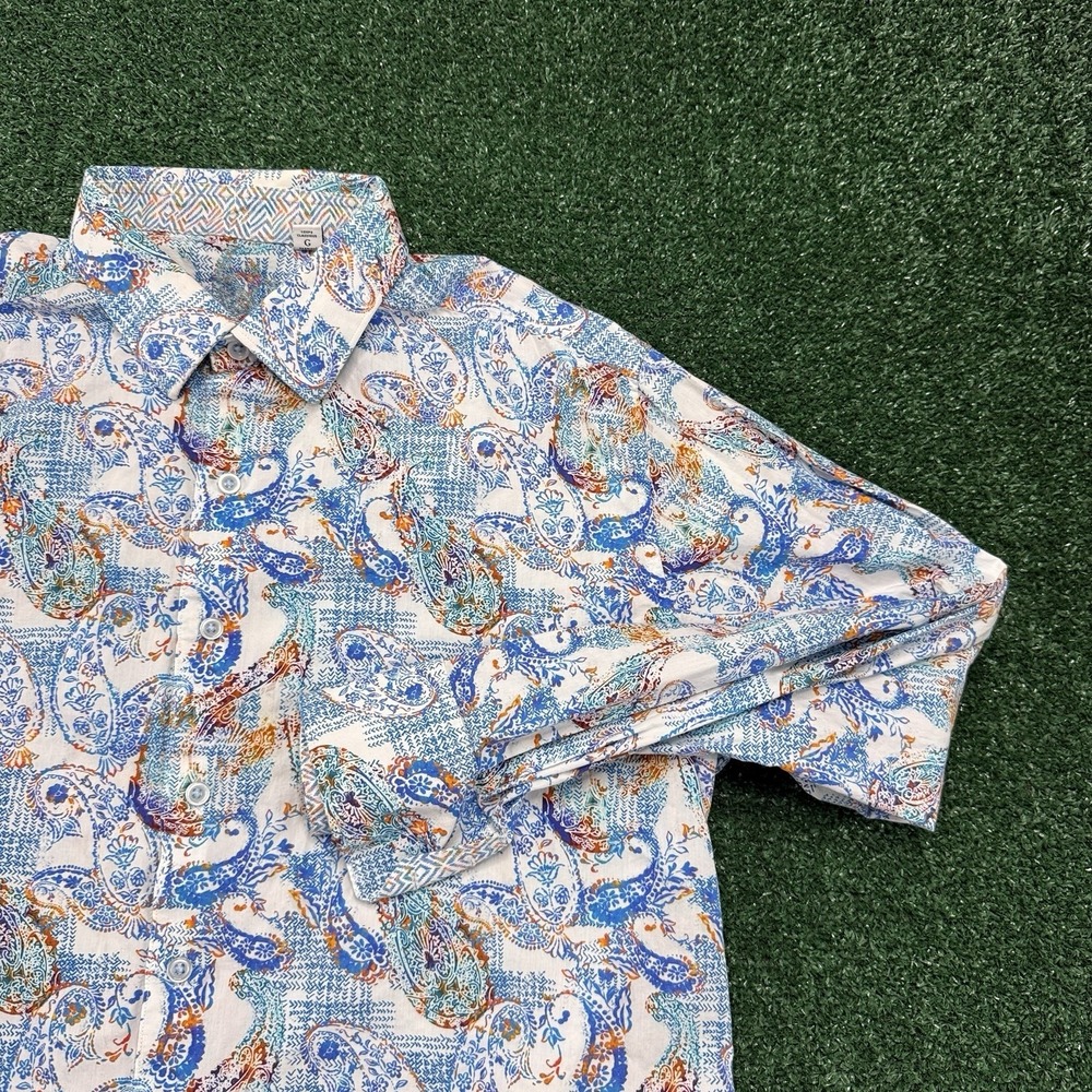 Robert Graham Men's Long Sleeve Button Shirt Size Large Floral Print